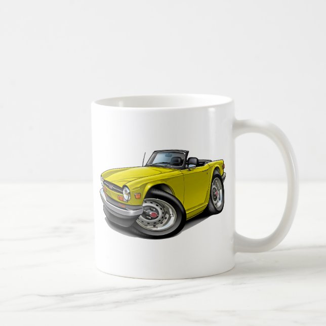 Mug Voiture jaune de Triumph TR6 (Droite)