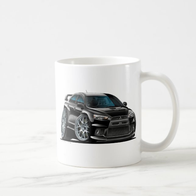 Mug Voiture noire de Mitsubishi Evo (Droite)