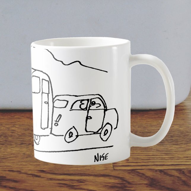Mug Voiture remorque une caravane et aussi une serre (Créateur téléchargé)