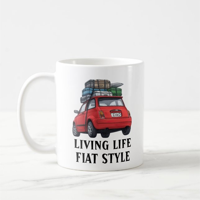 Mug Voiture rouge Fiat (Gauche)