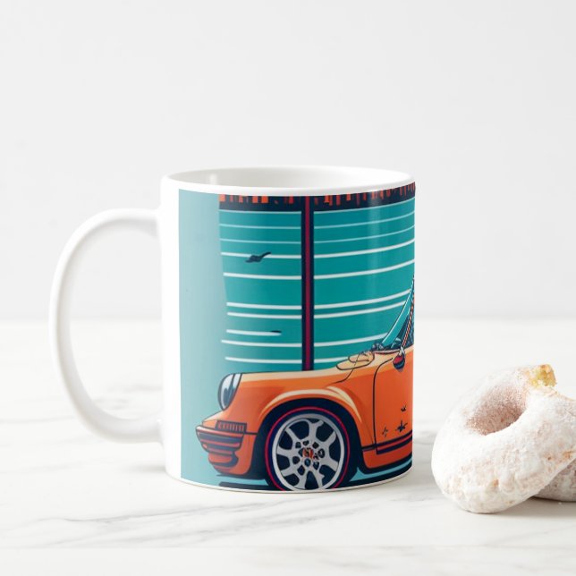 Mug voiture vintage classique (Avec donut)