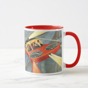 Mug Voiture volante de science-fiction vintage