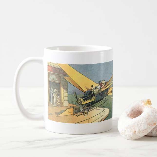 Mug Voitures cabriolets Steampunk de science-fiction v (Avec donut)