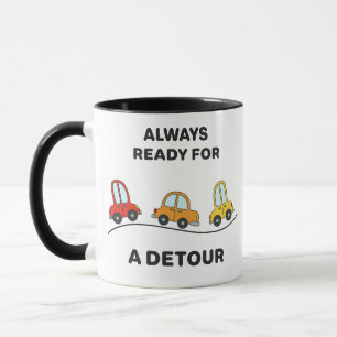 Mug Voitures de dessin animé amusantes "Toujours prête