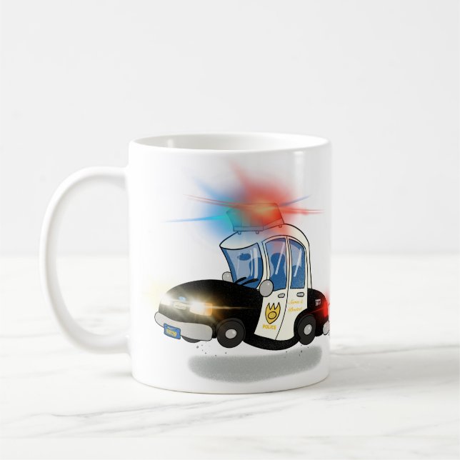 Mug Voitures de police caricaturales (Gauche)