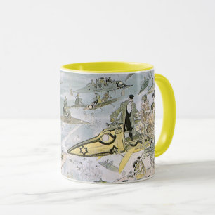 Mug Voitures futuristes de science-fiction vintage, ta