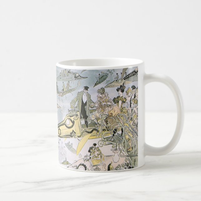 Mug Voitures futuristes de science-fiction vintage, ta (Droite)