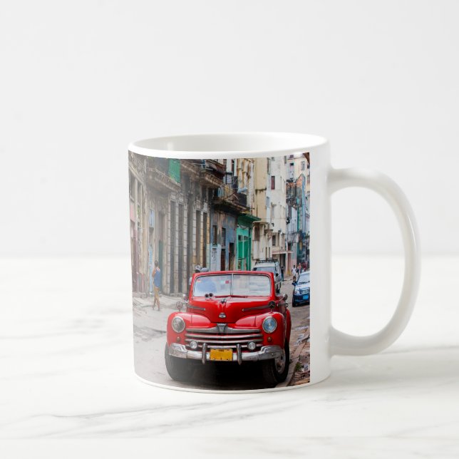 Mug Voitures rétro dans la rue de La Havane (Droite)