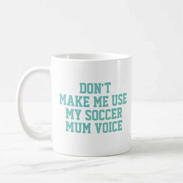 Mug Voix de maman de football moderne Football entraîn (Gauche)