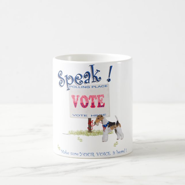 Mug Voix de vote Wire Fox Terrier (Centre)