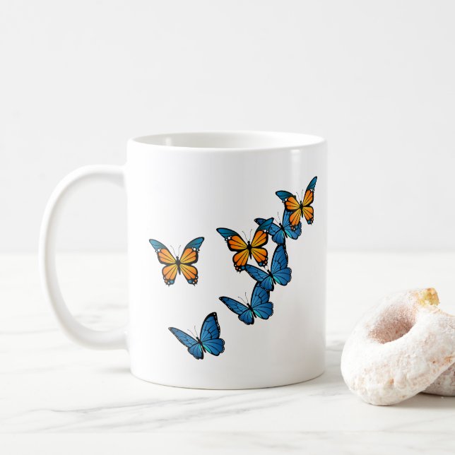 Mug Vol de papillon serein et relaxant (Avec donut)
