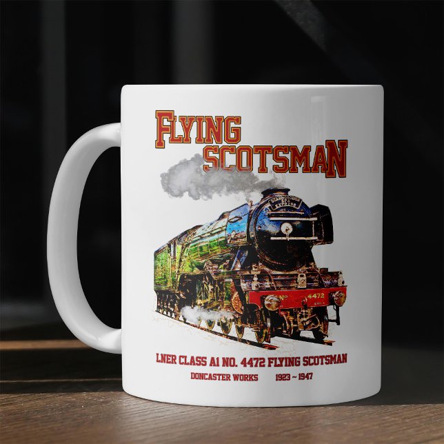 Mug Volant Scotsman Steam Train Anglais Locomotive (Créateur téléchargé)