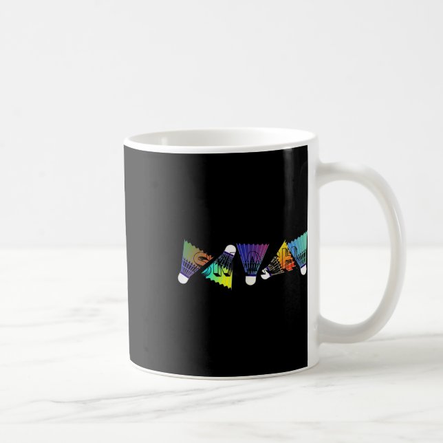Mug Volants de badminton colorés (Droite)