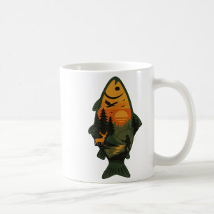 Mug Volet truite Pêche Forêt Extérieure Nature Faune S