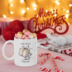 Mug Voleur de Cadeaux  Noël familial amusant et assort