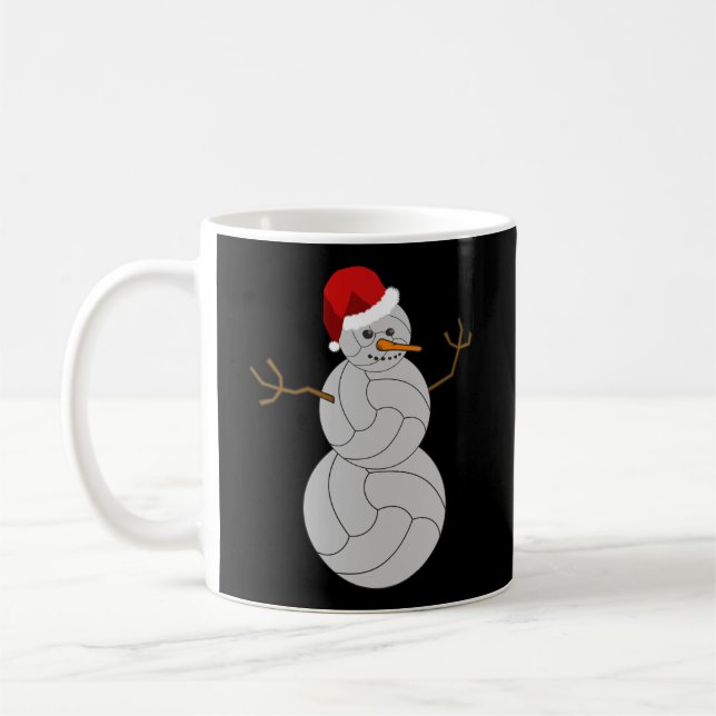 Mug Volley-ball de Noël Volleybal Snowman Long (Gauche)