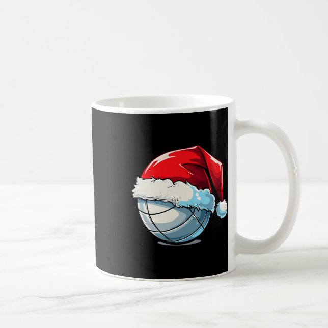 Mug Volley-ball Noël Santa Hat Funny Volleyball Lo (Droite)