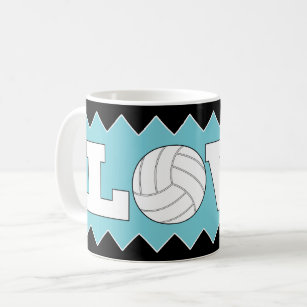 Mug Volleyball AMOUR Personnalisé Couleur amusant café