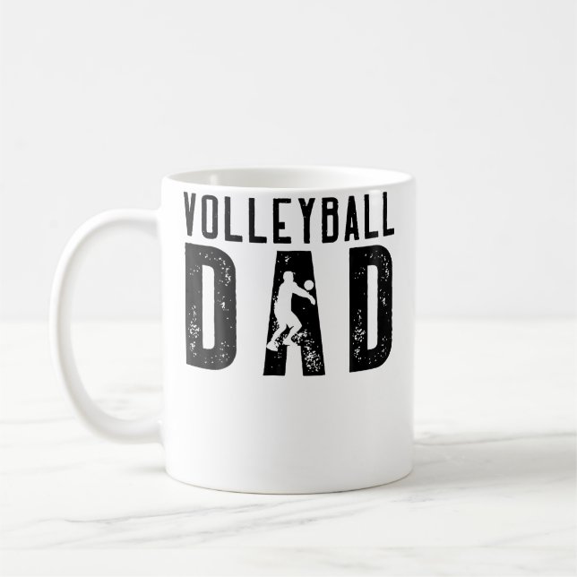 Mug Volleyball Dad For Men Family Matching Funny Volle (Gauche)