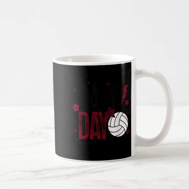 Mug Volleyball Game Day Retro Girls Volleyball Mom Mar (Droite)