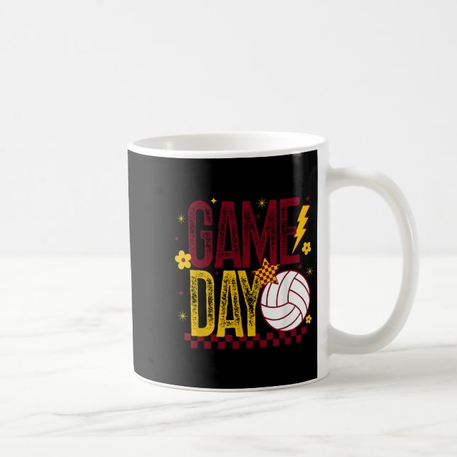 Mug Volleyball Game Day Retro Girls Volleyball Mom Mar (Droite)
