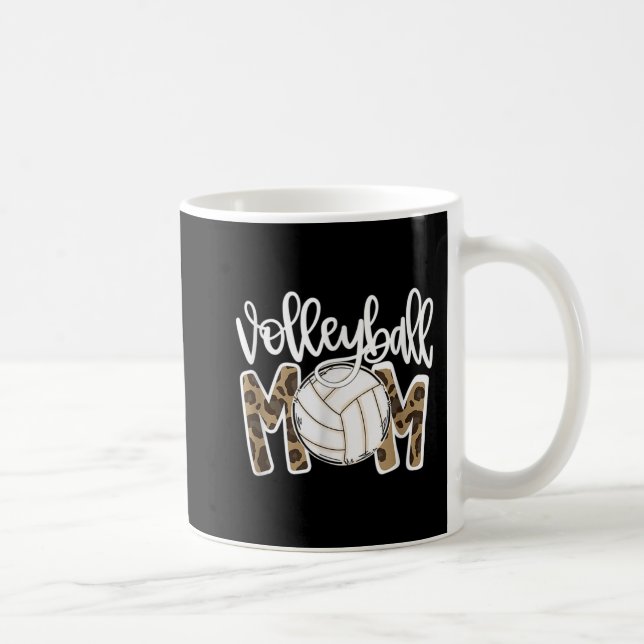 Mug Volleyball Maman Leopard Fun Ball Maman Fête des m (Droite)