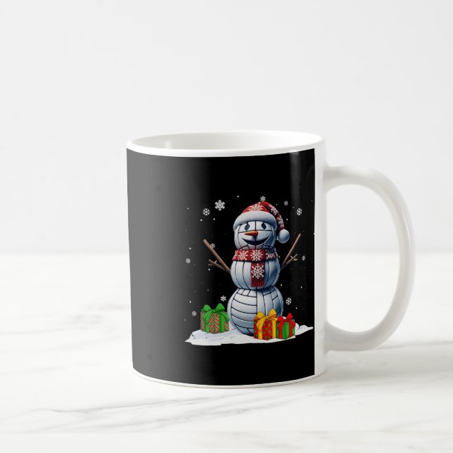 Mug Volleyball Snowman Hommes Garçon Noël Volleyball P (Droite)