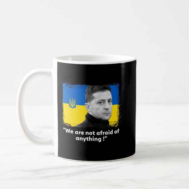 Mug Volodymyr Zelensky Je Suis Avec L'Ukraine L'Amour  (Gauche)