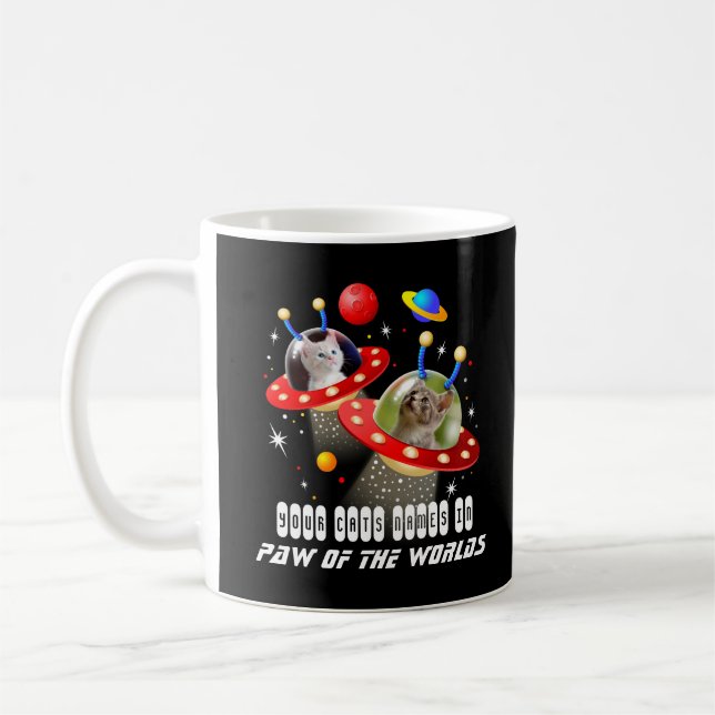 Mug Vos 2 Chats dans un Alien Spacship UFO Sci Fi Film (Gauche)