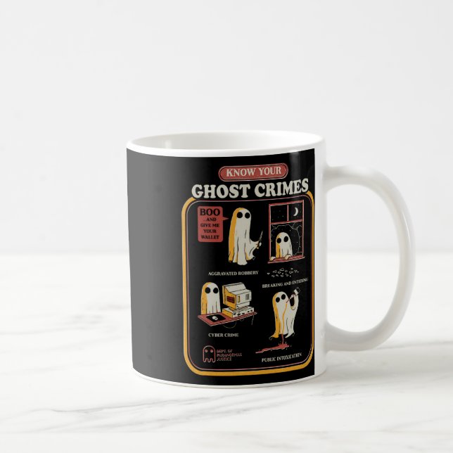 Mug Vos crimes fantômes Drôle Halloween (Droite)