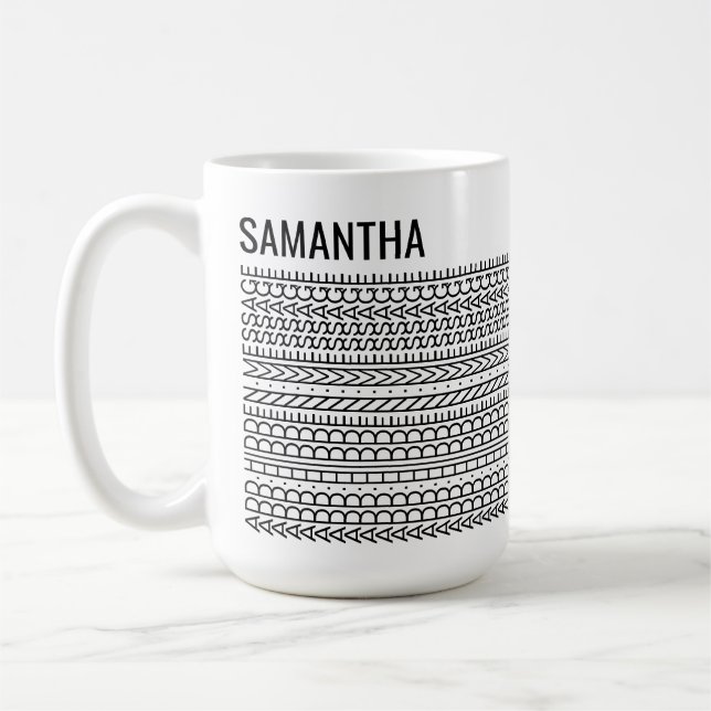 Mug Vos propres mots & nom Message caché personnalisé  (Gauche)
