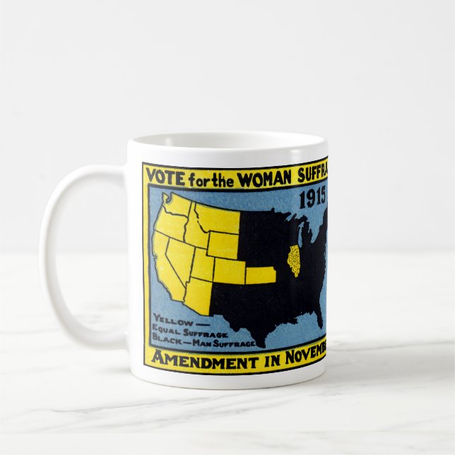 Mug Vote 1915 pour le suffrage de la femme (Gauche)