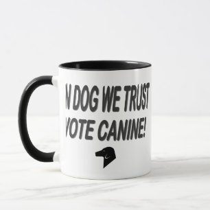 Mug Vote Dog avec Black Text