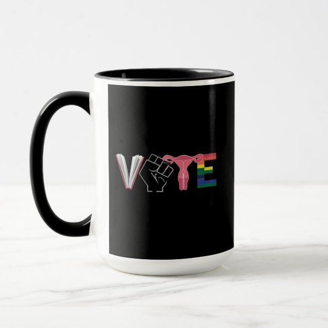 Mug Vote féministe droits des femmes livres interdits  (Gauche)