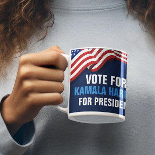 Mug Vote Kamala Harris pour l'élection bleue du présid