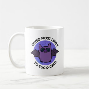 Mug Voté Le Plus Probable À Chuck-Cie Funny Bat Pun