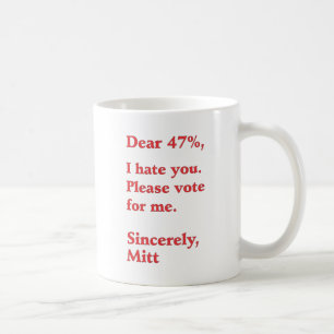 Mug Vote pour des haines de Barack Obama Mitt Romney