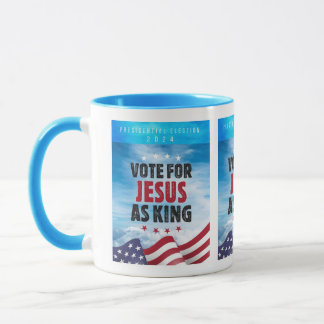 Mug Vote Pour Jésus Comme Élection Roi-Présidentielle
