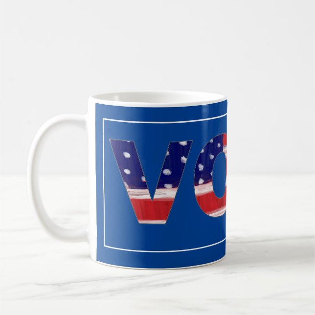 Mug Voter Le Texte Dans Les Couleurs Du Drapeau (Gauche)