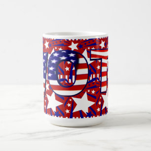 Mug Votez avec Stars and Stripes -