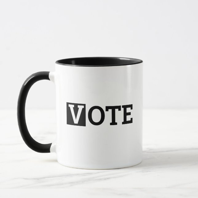 Mug VOTEZ ! Dessins d'un mot (Gauche)