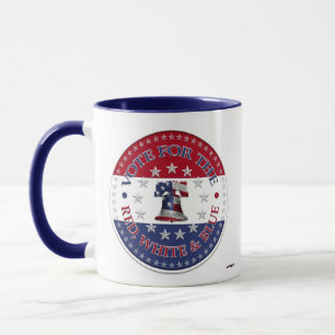 Mug Votez pour le Red, White Blue Liberty Bell 13 & 50