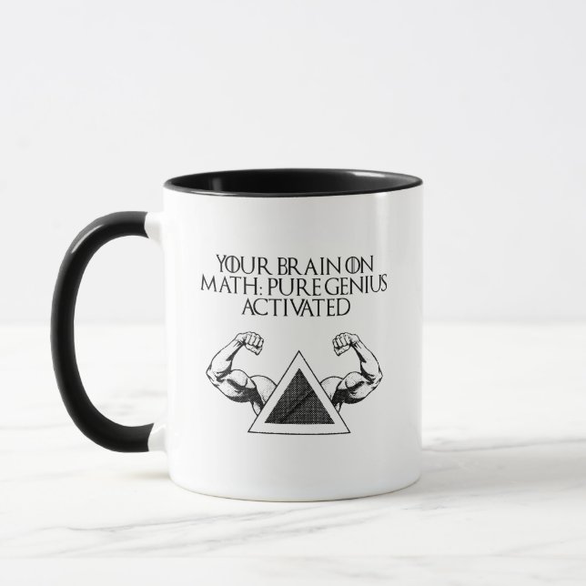 Mug Votre cerveau sur les maths : génie pur activé (Gauche)