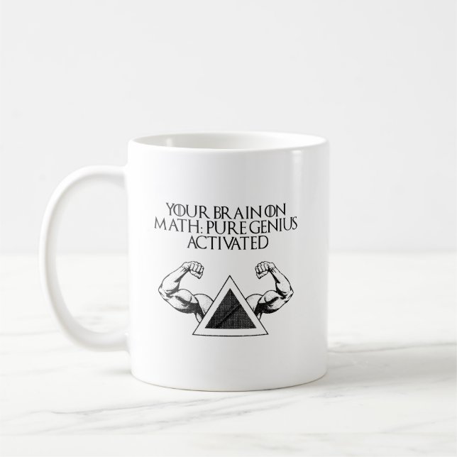 Mug Votre cerveau sur les maths : génie pur activé (Gauche)