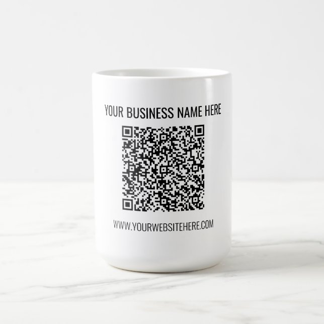 Mug Votre code QR et le texte personnalisé cadeau spéc (Centre)