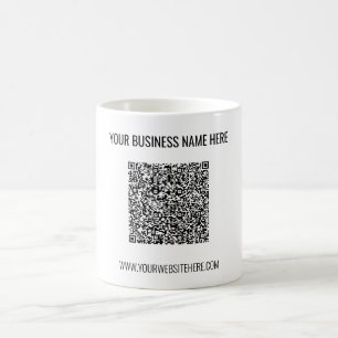 Mug Votre code QR et votre Modèle de pâte à café texte