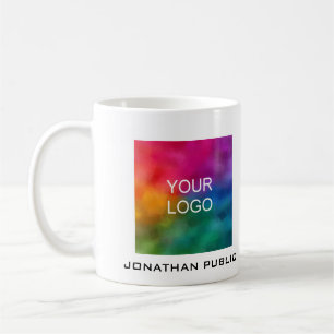Mug Votre Entreprise Logo Ajouter Nom Texte Moderne