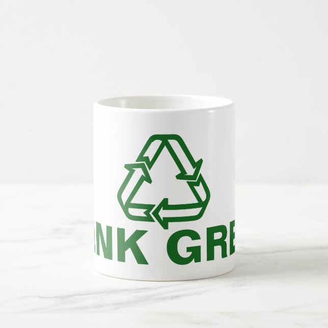 Mug Votre gentil dicton : PENSEZ VERT (Centre)
