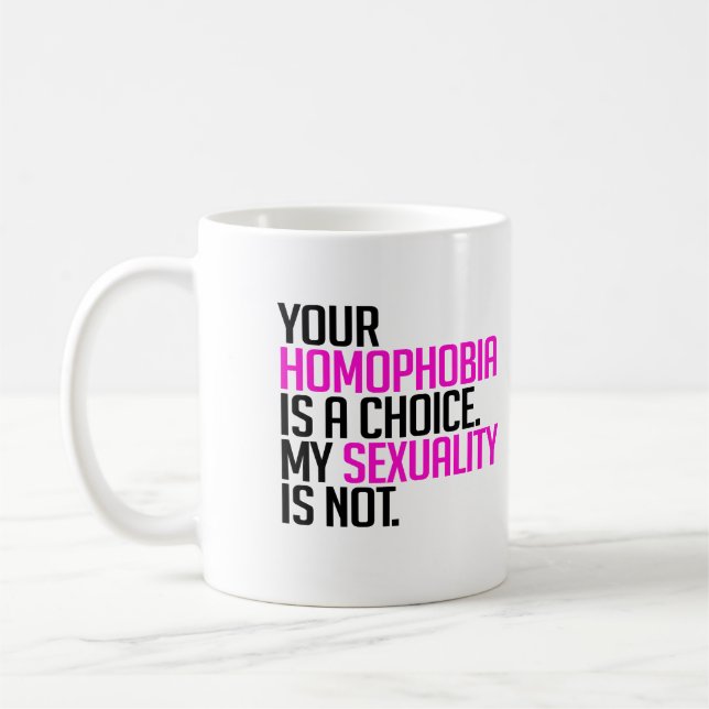 Mug Votre homophobie est un choix (Gauche)