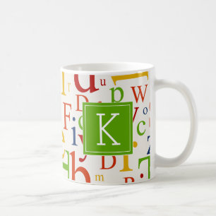 Mug Votre initiale Alphabet coloré